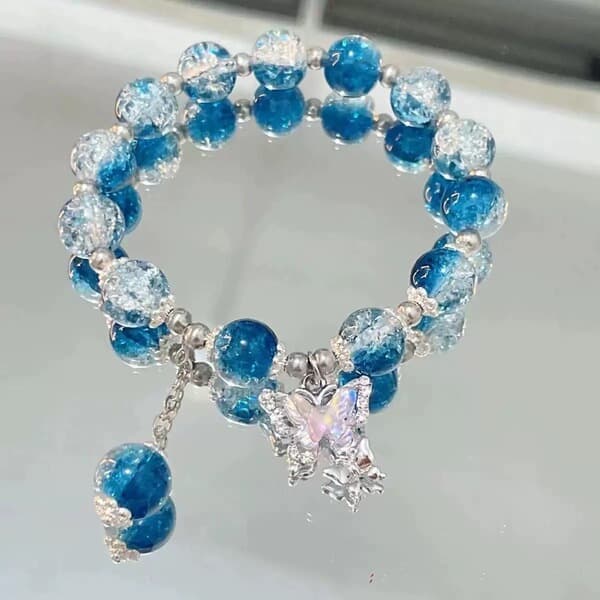 Blue Handmade Beaded Bracelet
