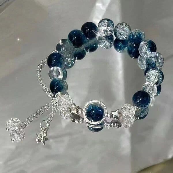 Navy Handmade Beaded Bracelet